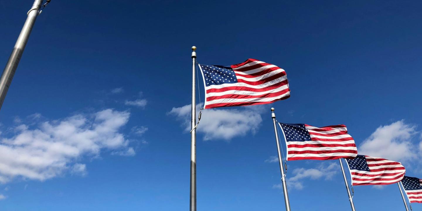 US flags