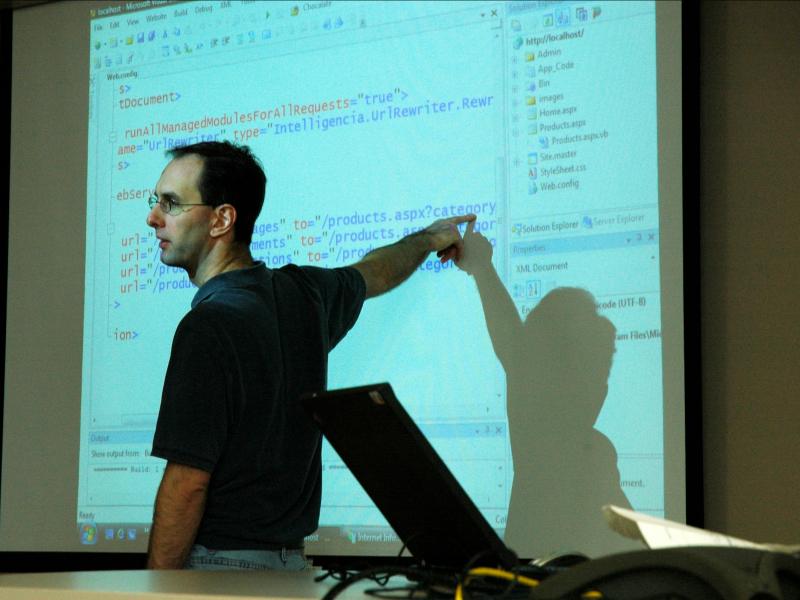 Teacher in classroom