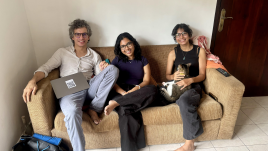 Co-founders sitting on a couch.