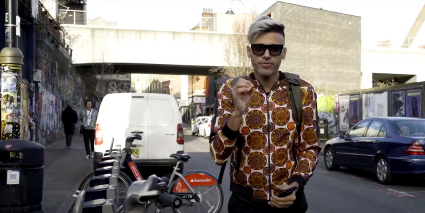 A man talking into the camera.