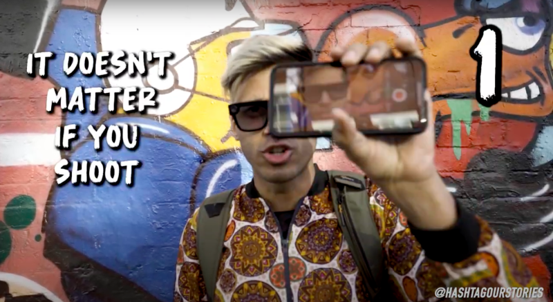 Man holding his phone