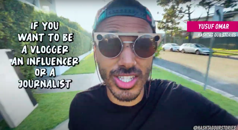 A man talking into the camera.