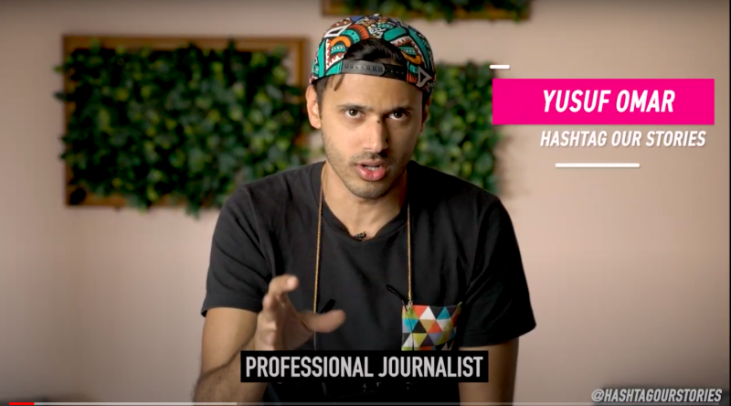 A man talking into the camera.