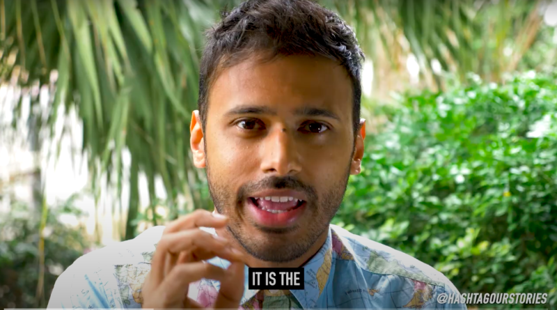 A man talking into the camera.